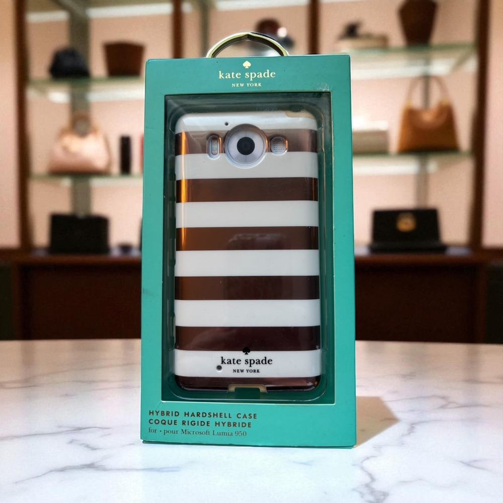 Kate Spade New York Stripe Phone Case for Microsoft Lumia 950 Hybrid Hard Shell